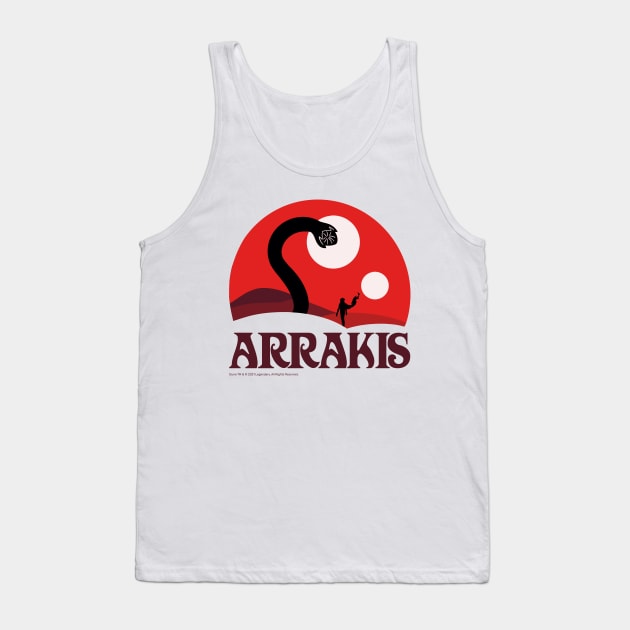 Fear Is The Mind Killer, Red Arrakis Tank Top by Dream Artworks